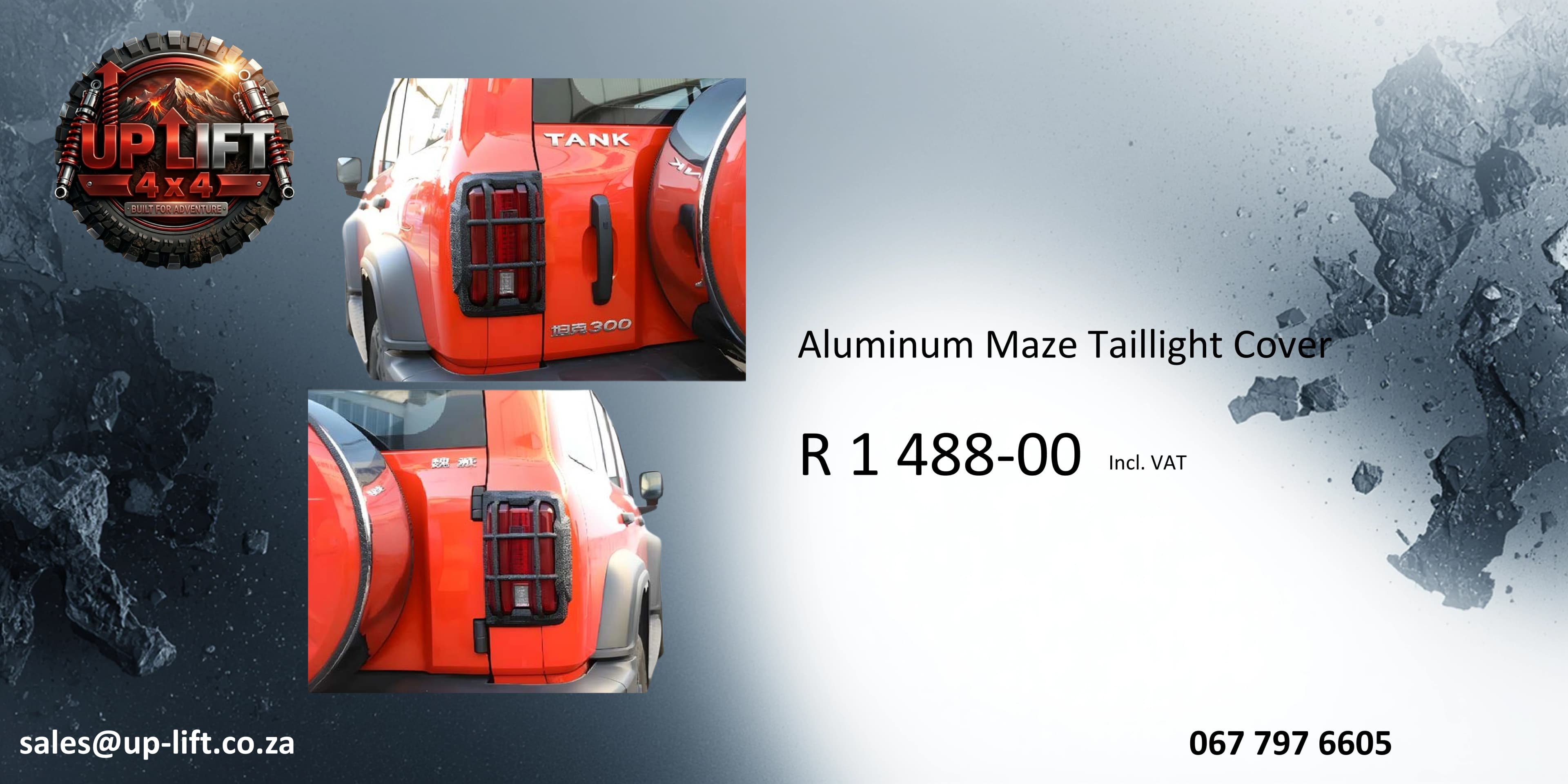 Aluminum Maze Taillight Cover — catalogue page 22