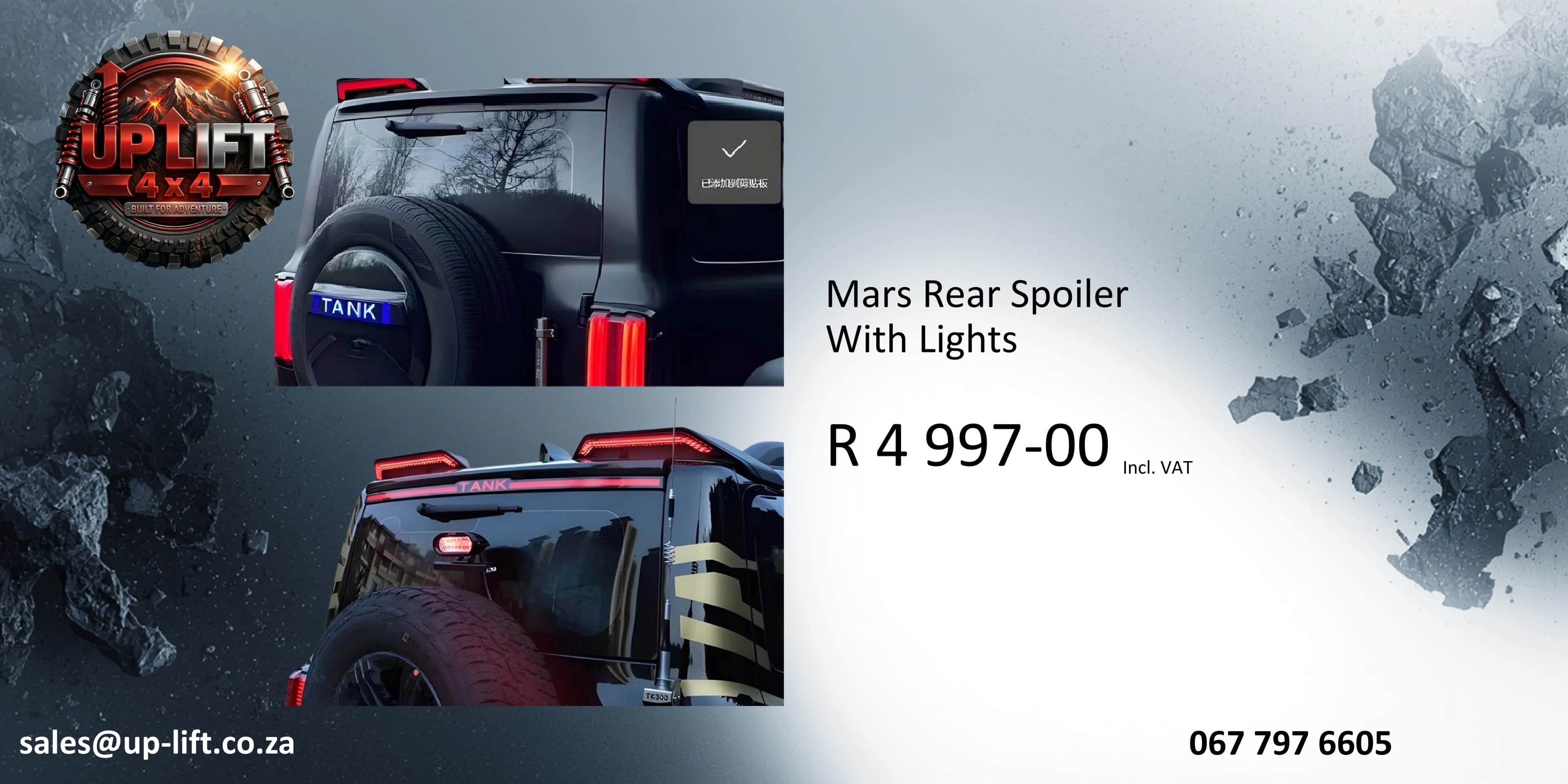 Mars Rear Spoiler With Lights — catalogue page 29