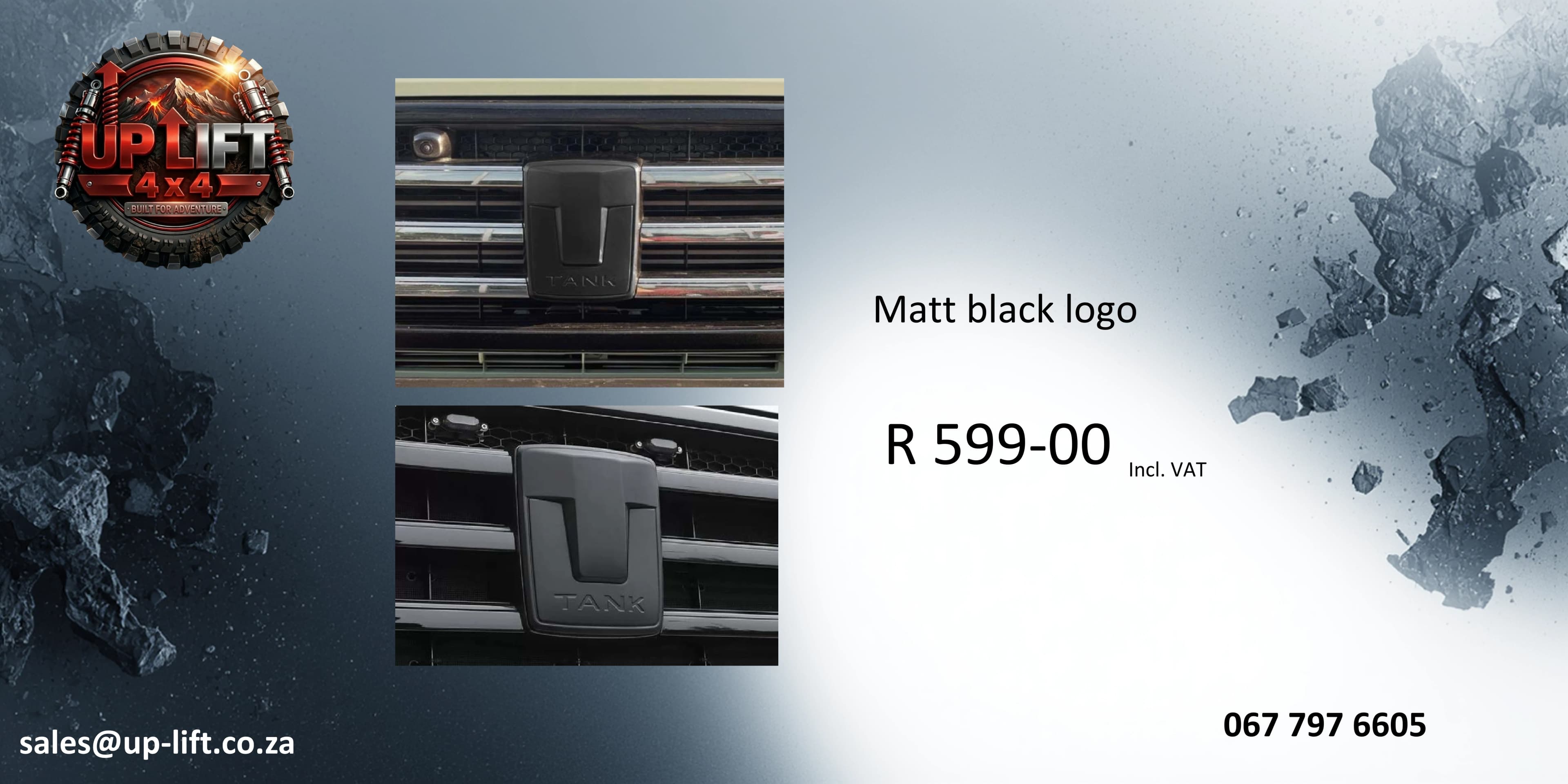 Matt black logo — catalogue page 57